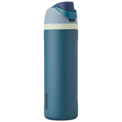 Abbildung von Owala FreeSip Isolierte Edelstahl Trinkflasche mit Strohhalm, 710 ml BPA frei, optimal für Sport, Fitness, Outdoor und Reisen, Denim