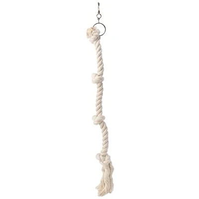 Abbildung von Nobby 31304 Cage Toy, Kletterseil Baumwolle weiß L: 67 cm; Ø 25 mm; 4 Knoten