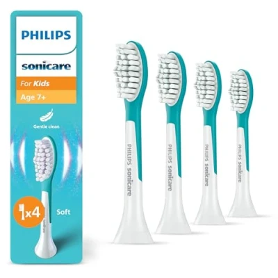 Abbildung von Philips Sonicare For Kids, Original Ersatzbürstenköpfe für Kinder ab 7 Jahren, 4er Pack, HX6044/90