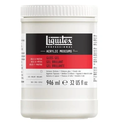Abbildung von Liquitex 5732 Professional Glanz Gel Medium für Acrylfarben, erhöht von Acryl Farbbrillianz, den und die Transparenz 946ml Topf, Transparent