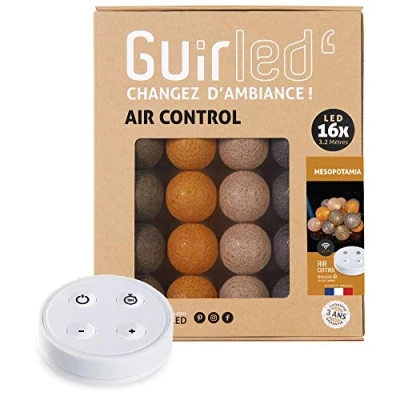 Abbildung von GuirLED LED Baumwollkugeln Lichterkette USB Drahtlose Fernbedienung Baby Nachtlicht 2h Dual 2A Netzteil enthalten 4 Intensitäten 16 Kugeln 1.6m Mesopotamia