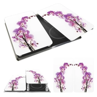 Abbildung von Herdabdeckplatte Universal Orchideenblüte 2er Set