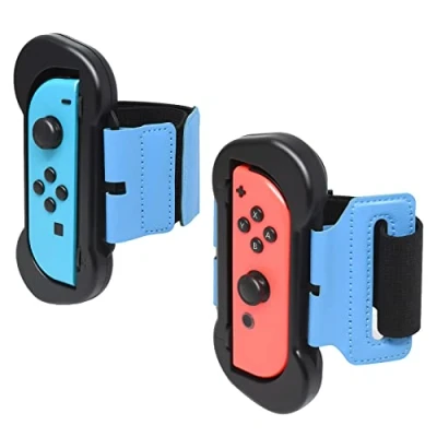 Abbildung von FYOUNG Armband für Just Dance 2024 2023 2022 2021, 2 Pack Verstellbare Elastische Armbänder Zumba Kompatibel mit Nintendo Switch/Switch OLED Schwarz