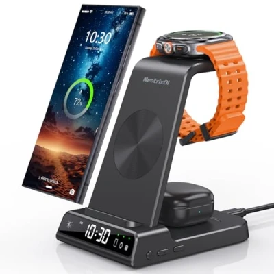Abbildung von Wireless Charger für Samsung Ladestation Galaxy S24 Ultra, Induktive Watch Ultra/7/6, Kabelloses Ladegerät S23 Z Flip 6 Fold 6, Buds 3 Pro