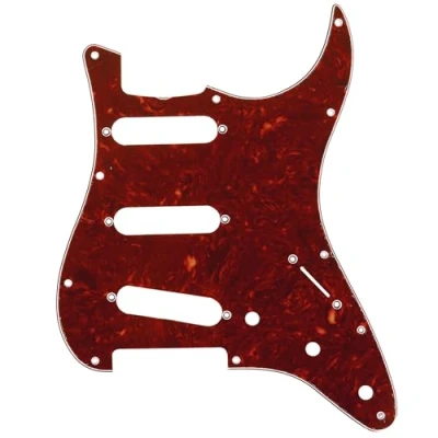 Abbildung von Musiclily Pro 11 Löcher SSS Vintage 62 Strat Pickguard Gitarren Schlagbrett für American Stratocaster E Gitarre, 4 lagig Tortoise