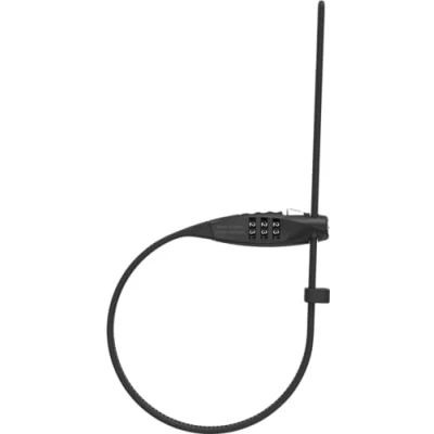 Abbildung von ABUS Kabelschloss Combiflex TravelGuard Schloss zur Sicherung von Helm, Kinderwagen, Skiern und Gepäck 45 cm Kabellänge mit Zahlencode schwarz