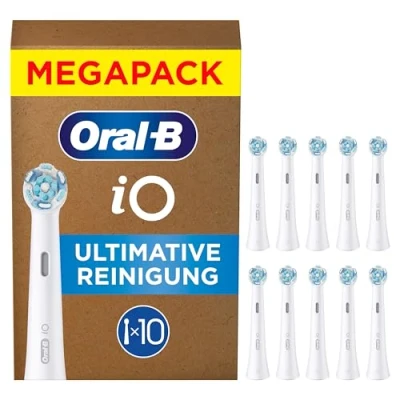 Abbildung von Oral B iO Ultimative Reinigung, Original Aufsteckbürsten für elektrische Zahnbürsten, &#039;Borsten in Borsten&#039; Bündel, Weiß, 10 Stück