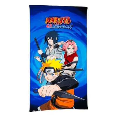 Abbildung von Theonoi Kinder Handtuch Saunatuch Strandtuch Duschtuch Badetuch 70 x 140 cm Geschenk Jungen Mikrofaser (Naruto)