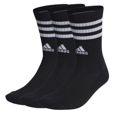 Abbildung von adidas Unisex 3 Stripes Cushioned Crew Socks Pairs, Black / White, 46 48