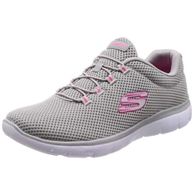 Abbildung von Skechers Damen Summits Sneaker , Grau/Heisses Pink 37.5 EU