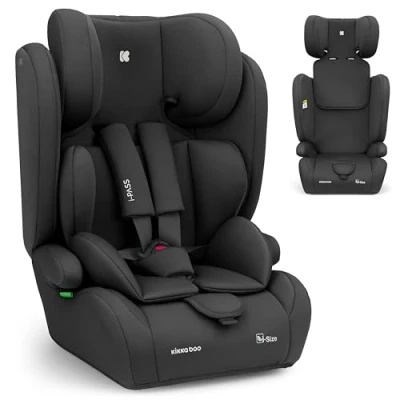 Abbildung von KikkaBoo i Size Pass Kindersitz, 9 36 kg, Baby Autositz, 76 150 cm, Gruppe 1 2 3 ISOFIX, von 15 Monaten bis 12 Jahren, Kopfstütze 13 fach verstellbar, Schwarz
