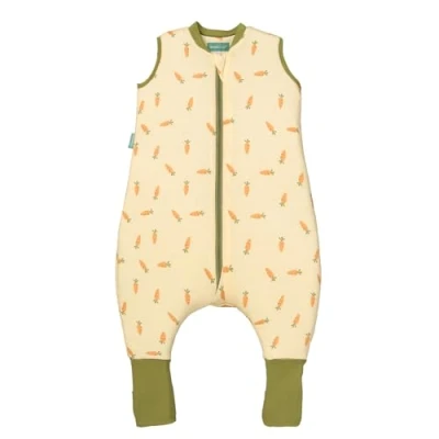 Abbildung von molis&amp;co Baby Schlafsack mit Füßen und Socke Ideal für den Winter Babyschlafsack Beinen 2,5 tog 100% Baumwolle (Oeko TEX 100), Premium Qualität Carrots (90 cm)