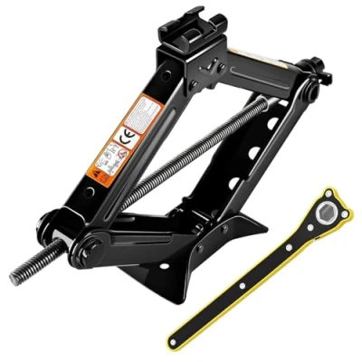Abbildung von kefflum Scherenwagenheber, 1500 kg wagenheber Professioneller Scherenwagenheber scheren Auto Rangierwagenheber Heber mit Steckschlüssel 1.5T
