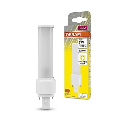 Abbildung von OSRAM DULUX LED S7 EM, G23, 3,5W, 360lm, 3000K, warmweiße Lichtfarbe, Ersatz für herkömmliche Kompaktleuchtstofflampen mit 2pol. G23 Stecksockel, extrem lange Lebensdauer, keine Aufwärmzeit
