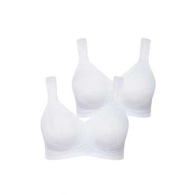 Abbildung von Ulla Popken 2ER PACK Tshirt BH, Damen, Größe: 105C, Schneeweiß