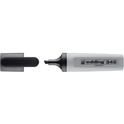 Abbildung von edding 345 Textmarker grau 1 Highlighter Keilspitze 2 5 mm ideal für leuchtende Markierungen und Hervorhebung von Textpassagen Notizen
