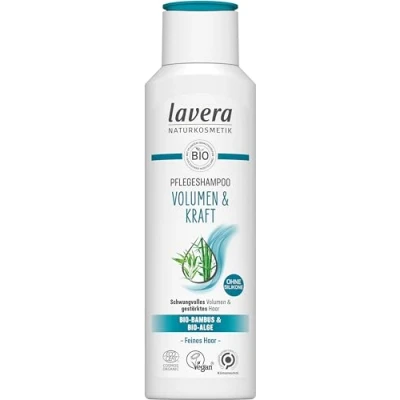 Abbildung von lavera Pflegeshampoo Volumen &amp; Kraft ohne Silikone Intensive Feuchtigkeit sanfte Pflege vegan Naturkosmetik 250 ml