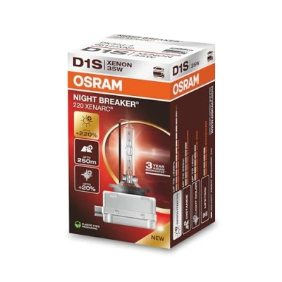 Abbildung von OSRAM XENARC NIGHT BREAKER 220, D1S, +220% mehr Helligkeit, Xenon Scheinwerferlampe, 66140XN2, Faltschachtel (1 Lampe)