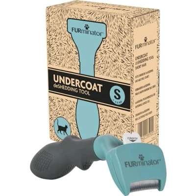 Abbildung von Furminator deShedding Tool Katze Größe S Kurzhaar Katzenbürste für kleine Katzen zur Entfernung der Unterwolle