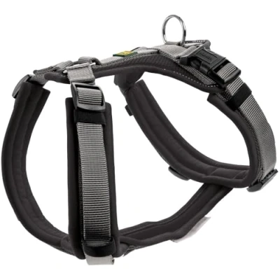 Abbildung von HUNTER Hundegeschirr Maldon UP, Farbe: schwarz/grau, weich gepolstert &amp; komfortabel, stark reflektierend durch 3M Scotchlite, 4 Fach verstellbar, mit gepolstertem Griff (ab S M), Größe: XS