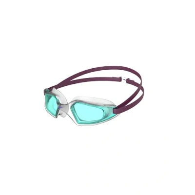Abbildung von Speedo Junior Hydropulse Swimming Goggle Comfortable Fit Adjustable Design Anti Fog Leak, Deep Plum/Clear/Light Blue, One Size