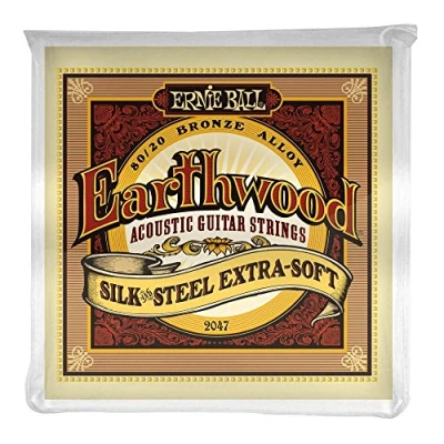 Abbildung von Ernie Ball Earthwood Silk &amp; Steel Extra Soft Akustik Gitarrensaiten, 80/20 Bronze, Stärke 1050