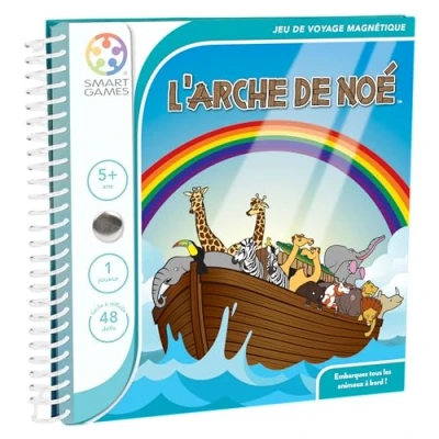 Abbildung von SmartGames Die Arche Noah magnetisches Reisespiel Begeben Sie alle Tiere an Bord 48 Herausforderungen in verschiedenen Ebenen 1 Spieler ab 5 Jahren