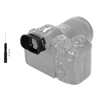 Abbildung von Große Augenmuschel aus Weichem Silikon für Canon EOS R5, R5 C, R5C, R6, R6II, R6 Mark II Full Frame Spiegellose Kamera