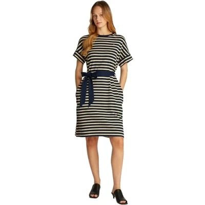 Abbildung von Tommy Hilfiger Interlock Short Dress Freizeitkleid, Damen, Größe: XS, Breton sky/country ivory