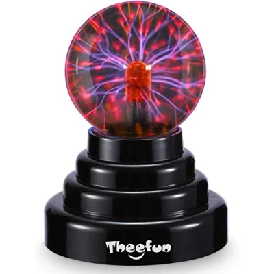 Abbildung von Magische Plasmakugel Theefun Mini Leucht Tragbare Ball Elektrostatische Kugel Berührungsempfindliche Blitzkugel, Blinkende Pädagogisches Spielzeug Physik Blitzlicht Plasmalampe Sphäre Lichteffekte
