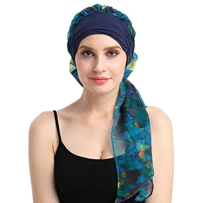 Abbildung von FocusCare atmungsaktive Krebs Turban für Chemo Patienten Krawatte headcovers alopezie Frauen