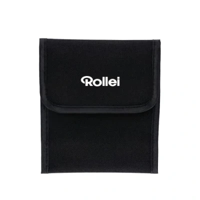Abbildung von Rollei 3er Rundfiltertasche. Filtertasche in schwarz zur sicheren Aufbewahrung für 3 Schraubfilter bis zu 82mm Durchmesser.