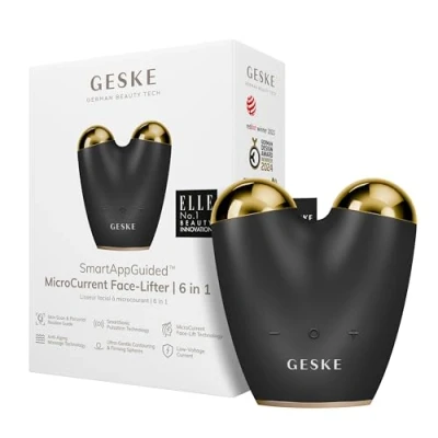 Abbildung von GESKE SmartAppGuided™ MicroCurrent Face Lifter 6 in 1 Facial Lifting Gesicht &amp; Jawline Trainer Gesichtsstraffung Anti Aging Device Mikrostrom gegen Falten Doppelkinnentferner