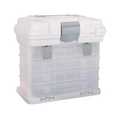 Abbildung von Rayher Sortierbox / Tragebox mit 4 Sortimentskästen + 1 Deckelfach, Tragegriff 27,5 x 17,5 26 cm, zum Sortieren und Ordnen, Aufbewahrungsbox, 39574000, Sortiert