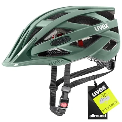 Abbildung von uvex i vo cc Leichter Allround Helm für Damen und Herren individuelle Größenanpassung erweiterbar mit LED Licht Moss Green matt 52 57 cm