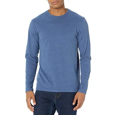 Abbildung von Amazon Essentials Herren Langärmeliges T Shirt, Normale Passform, Blau Heide, M