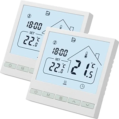 Abbildung von Beok Smart Thermostat 2er Pack Heizungsthermostat Raumthermostat WiFi Intelligente Wandthermostat für Wassererwärmung Fußbodenheizung Kompatibel Alexa,Google Assistant Tuya APP 3A TOL47WIFI