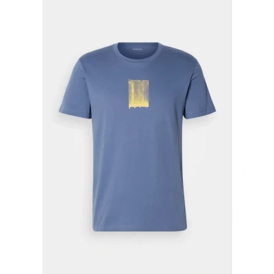Abbildung von Calvin Klein Jeans Brush Stroke Graphic TEE Tshirt print, Herren, Größe: Medium, Vintage indigo