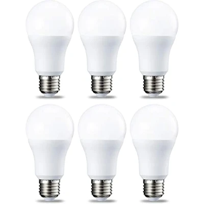 Abbildung von Amazon Basics LED Leuchtmittel, Edison Schraubgewinde E27, 10 W (entspricht 75 Glühbirne), Warmweiß, nicht dimmbar, 6Stück (1er Pack)