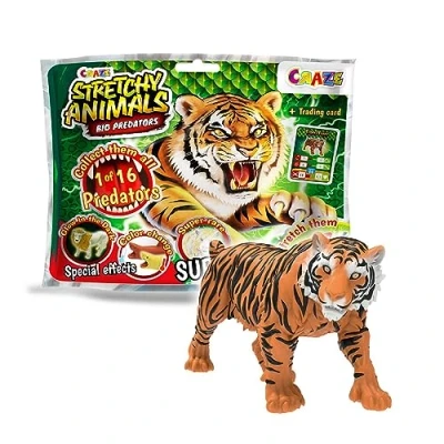 Abbildung von CRAZE Stretchy Animals Big Predators Superdehnbare Tierfiguren, Raubtiere zum Sammeln mit elastischer Haut und spezieller Füllung