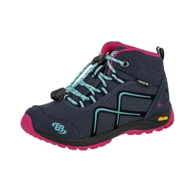 Abbildung von Brütting Guide High Unisex Kinder Trekking &amp; Wanderstiefel, Marine Pink Türkis, 32 EU