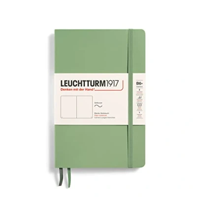 Abbildung von LEUCHTTURM1917 363935 Notizbuch Paperback (B6+), Softcover, 123 nummerierte Seiten, Salbei, Blanko