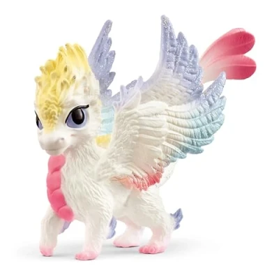 Abbildung von schleich 70825 Regenbogen Babydrache, ab 5 Jahren, BAYALA Spielfigur, 10 x 8 cm