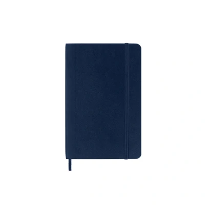 Abbildung von Moleskine Klassisches Notizbuch, Liniertes Hardcover und Elastischer Verschluss, Medium Format 11,5 x 18 cm, Saphirblau, 208 Seiten