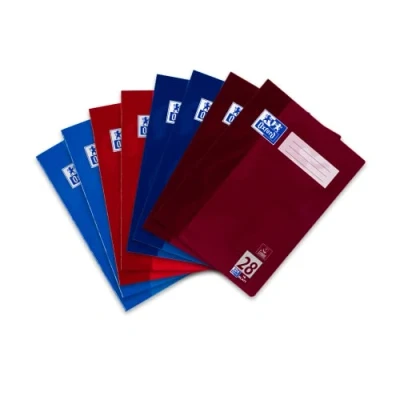 Abbildung von Oxford Schulheft A4 Set, 16 Blatt, je 2x Lin. 25, 26, 27, 28, kariert liniert, 8 Stück