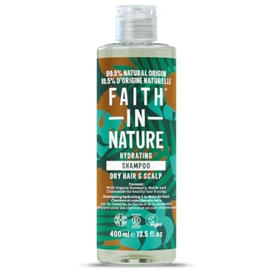 Abbildung von Faith In Nature Natürliches Kokosnuss Shampoo, Feuchtigkeitsspendend, Vegan und Frei von Tierversuchen, Ohne SLS Oder Parabene, Für Normales bis Trockenes Haar, 400ml