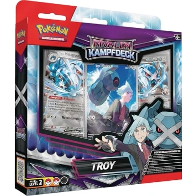 Abbildung von Pokémon Sammelkartenspiel: Rivalen Kampfdeck Troy (1 sofort spielbares Deck mit 60 Karten)