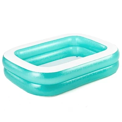 Abbildung von Bestway 54005 Aufblasbarer durchsichtiger Familienpool , 201 x 150 51 cm Grün