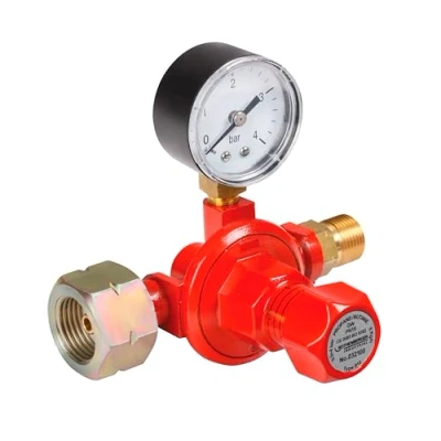 Abbildung von ROTHENBERGER Industrial Propan Konstantregler mit Manometer stufenlos regelbar 0,5 4 bar, 032100E