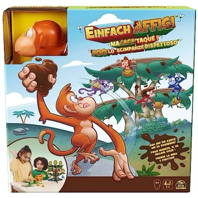 Abbildung von Spin Master Games Einfach affig Das witzige Kinderspiel mit fliegenden Knet Kugeln Wer Holt die meisten Bananen vom Baum? Für 2 4 geschickte Affenfreunde ab Jahren